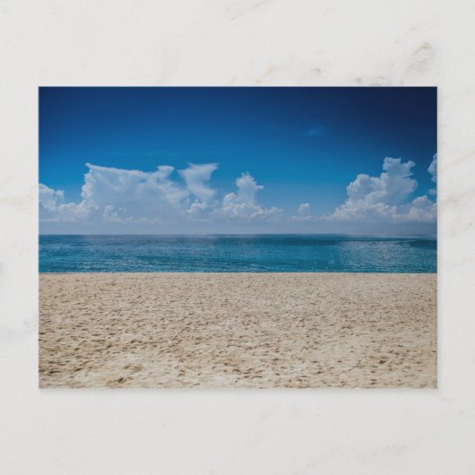 Blue Horizon Sandy Seashore Postkarte (Vorderseite)