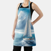 Blue Horizon Solitary Sailboat Schürze (InSitu)