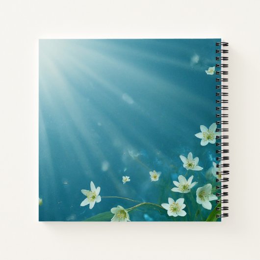 "Blue Horizons & Fluid Thoughts" Notenbuch Notizblock (Rückseite)