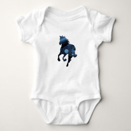 Blue Horse Baby Bodysuit Baby Strampler
