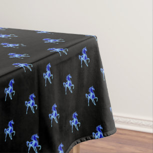 Blue Horse Black Tablecloth - Farbe auswählen Tischdecke