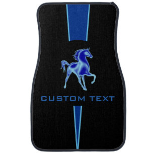 Blue Horse Car Floor Mat mit benutzerdefinierten T Autofußmatte