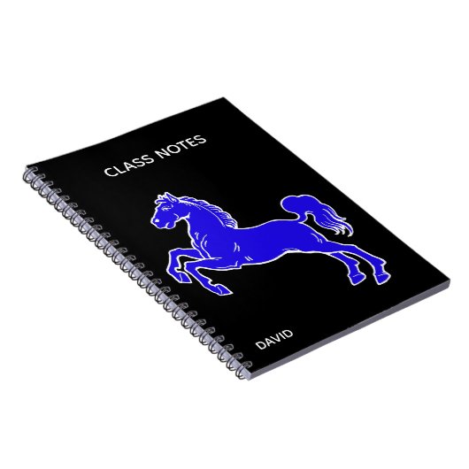 Blue Horse Custom School Notebook Notizblock (Rechte Seite)