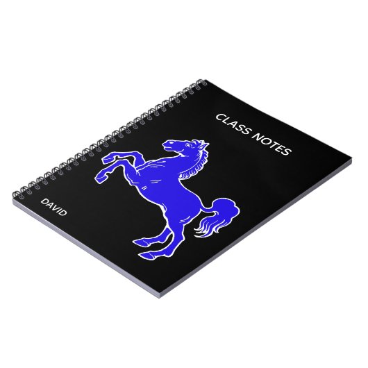 Blue Horse Custom School Notebook Notizblock (Linke Seite)