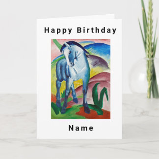Blue Horse Franz Marc Birthday Card Karte