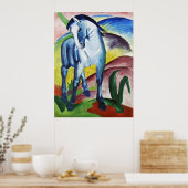 Blue Horse I von Franz Marc Expressionist Malerei Poster (Küche)