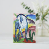 Blue Horse I von Franz Marc Expressionist Malerei Postkarte (Stehend Vorderseite)