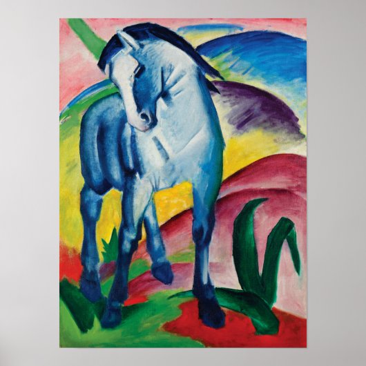 Blue Horse I von Franz Marc Poster (Vorne)