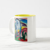 Blue Horse I von Franz Marc Zweifarbige Tasse (Vorderseite Links)