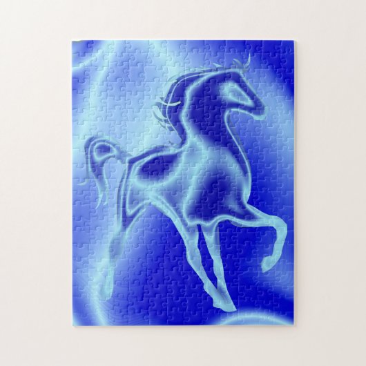 Blue Horse Jigsaw Puzzle Geschenk (Vertikal)