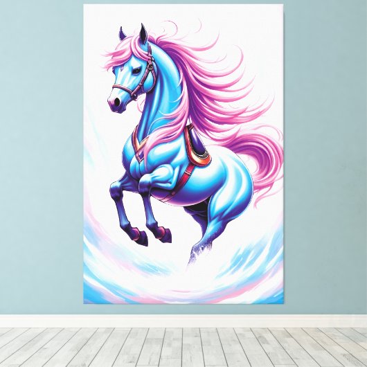 BLUE HORSE LEINWANDDRUCK (Insitu (Holzboden))