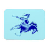 Blue Horse Magnet Custom Colors (Horizontal)