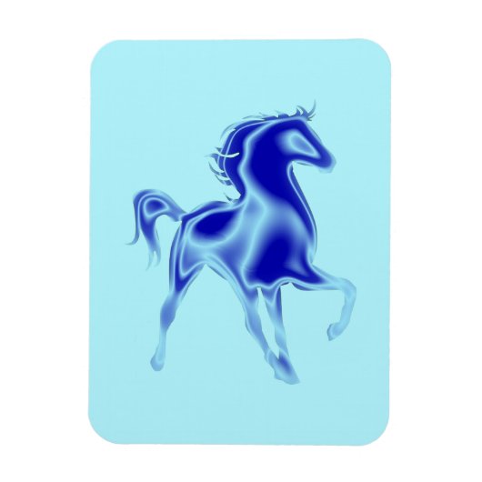 Blue Horse Magnet Custom Colors (Vertikal)