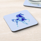Blue Horse Untersetzer - Malerei (Linke Seite)