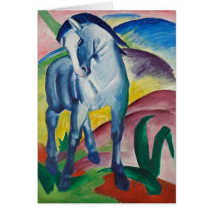 Blue Horse von Franz Marc Grußkarte