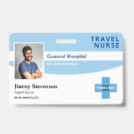 Blue Hospital Mitarbeiter Foto-ID mit Logo Ausweis