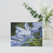 Blue Hosta Trumpets Postkarte (Stehend Vorderseite)