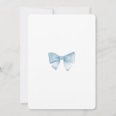 Blue Hot Air Ballon Baby Dusche Danke Karte (Rückseite)