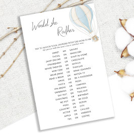 Blue Hot Air Ballon Baby Dusche würde sie eher