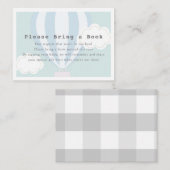 Blue Hot Air Ballon Bitte buchen Begleitkarte (Vorne/Hinten)