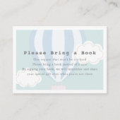 Blue Hot Air Ballon Bitte buchen Begleitkarte (Vorderseite)