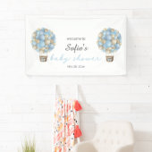 Blue Hot Air Ballon Boy Baby Dusche Banner (Insitu)