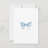 Blue Hot Air Ballon Boy Baby Dusche Dankeskarte (Rückseite)