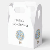 Blue Hot Air Ballon Boy Baby Dusche Geschenkschachtel (Geöffnet)
