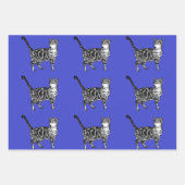 Blue Hot Air Ballon Boys Ballons Blue Watercolor Geschenkpapier Set (Vorderseite 2)