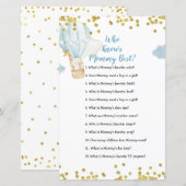 Blue Hot Air Ballon, der Mommy Best Game kennt (Vorne/Hinten)