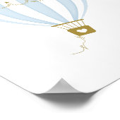 Blue Hot Air Ballon Kinderzimmer & Kids Room Poste Poster (Ecke)