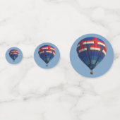 Blue Hot Air Ballon Konfetti (Vorderseiten)