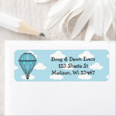 Blue Hot Air Ballon und Wolken (Insitu)