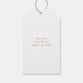 Blue Hot Air Ballon White Baby Dusche Vielen Dank Geschenkanhänger (Rückseite)