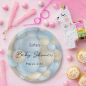 Blue Hot Air Balloon Baby Dusche Pappteller (Party)
