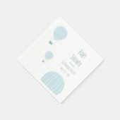 Blue Hot Air Balloon Baby Dusche Serviette (Ecke)