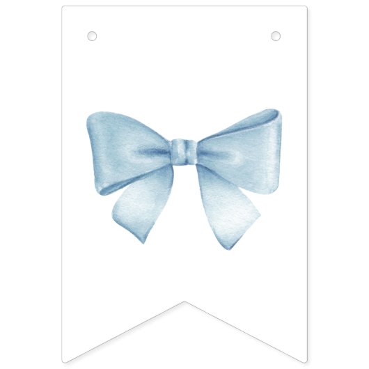 Blue Hot Air Balloon Baby Dusche Wimpelkette (Erste Fahne)