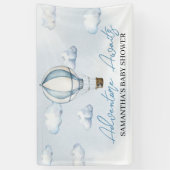 Blue Hot Air Balloon Baby Showbanner Banner (Vertikal)