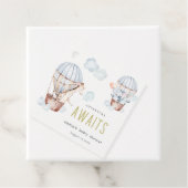 Blue Hot Air Balloon Safari Animals Baby Dusche Geschenkanhänger (Beispiel)