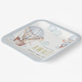 Blue Hot Air Balloon Safari Animals Baby Dusche Pappteller (Gewinkelt)