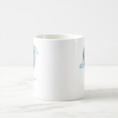 Blue Hot Air Balloon Wasserfarbe Kaffeetasse (Mittel)