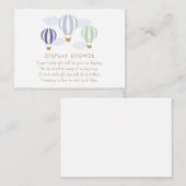 Blue Hot Air Balloons Display Duschkabine Auto Begleitkarte (Vorne/Hinten)