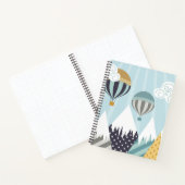 Blue Hot Air Balloons Notizblock (Innenseite)