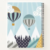 Blue Hot Air Balloons Notizblock (Rückseite)