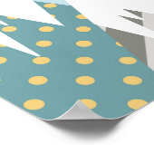 Blue Hot Air Balloons Poster (Ecke)