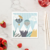 Blue Hot Air Balloons Serviette (Beispiel)