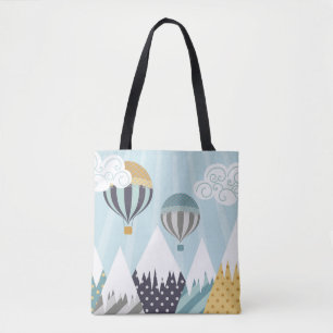 Blue Hot Air Balloons Tasche