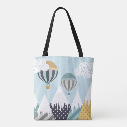 Blue Hot Air Balloons Tasche (Rückseite)