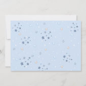 Blue Hot Air Balloons Teddy Bear Baby Dusche Dankeskarte (Rückseite)