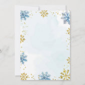 Blue Hot Cocoa Cookies Weihnachts Brunch Einladung (Rückseite)